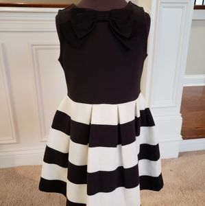 Janie and Jack Black & White Striped Dress